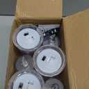 SupBri Rose Shadow LED Flameless Candles, 6PCS Romantic Battery Operated Candles Led Pillar Candles for Valentines Anniversary Wedding Christmas Decorations(White, D 2.5" x H 7.2")