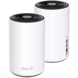 TP-Link Deco XE75 Pro AXE5400 Tri-Band WiFi 6E Mesh System - 2.5G WAN/LAN Port, Covers up to 5500 Sq.Ft, Replaces WiFi Router and Extender, AI-Driven Mesh, New 6GHz Band, 2-Pack