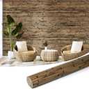 Art3d Natural Bamboo Wall Panel for Interior Wall Decor, Renewable Pole Wrap Wainscoting Paneling for Wall Ceiling Furniture Cabinet Office, 48 x 96 Inch - Dark Burned