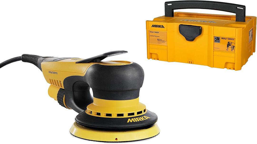 Mirka DEROS 550X CV Electric Random Orbital Sander with Case / 5 inch / 5mm orbit/Powerful and Professional Sanding Machine for Dust-free sanding / MID55020CAUS