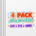 4 Pack Foam Board 24"x36", 0.23 Inch Thickness White Poster Board, Double-Sided Acid-Free Foam Core Board, Large Lightweight Polystyrene Mat Board for Painting, Display, Craft & School Projects