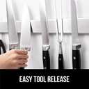 GORILLA GRIP 304 Stainless Steel Magnetic Knife Holder for Wall, 18 in, Magnet Bar for Knives, Tools, Heavy Duty Metal Strip Holds Up to 6 lbs, Kitchen Home Organizer, Non-Adhesive, Drilling Required