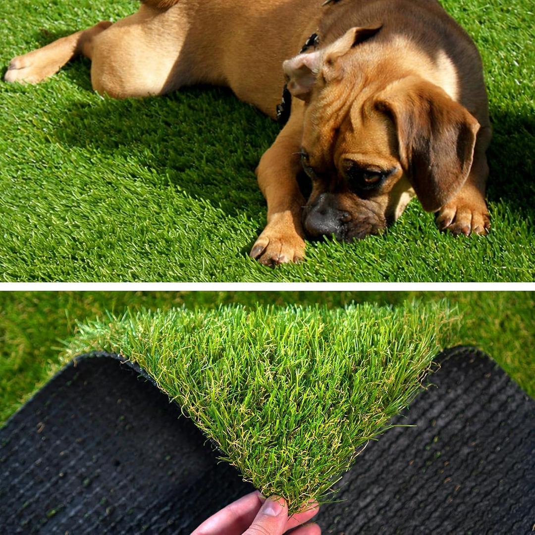 Artificial Grass Fake Grass Astroturf Turf Grass Outdoor Rug
4FTx6FT(24 Square FT) Pet Turf with Drain Holes Realistic 1.38"