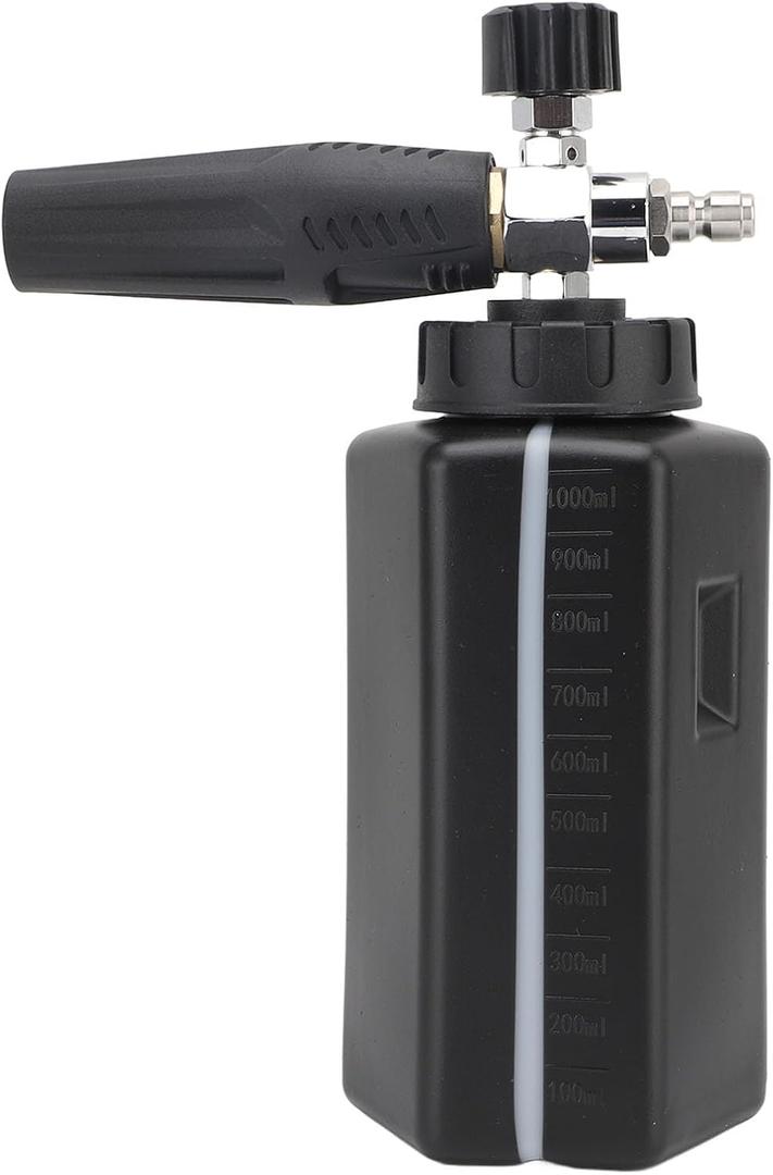 Pressure Washer Foam Cannon 1L Large Capacity Stainless Steel ABS Car Wash Foam Sprayer