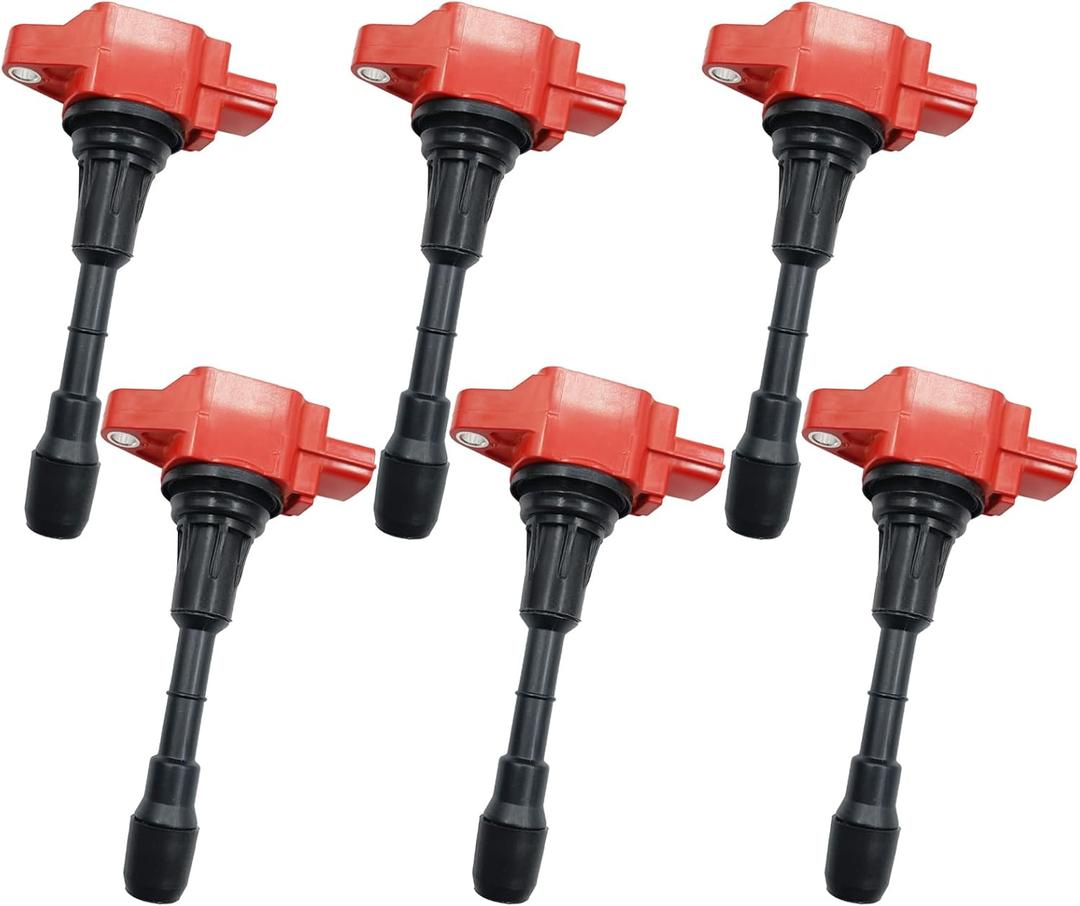 Performance Ignition Coil Pack Set of 6 Compatible With Infiniti EX35 FX35 G25 G35 JX35 M35 M35H Q50 Nissan 350Z Altima Maxima Murano Pathfinder Quest 2.5 3.5 V6 VQ25 VQ35 UF550