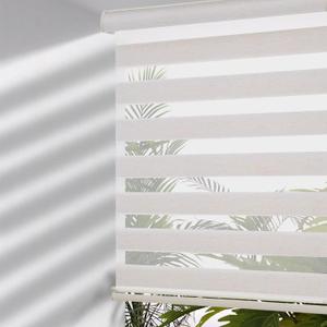MYshade Cordless Zebra Blinds with Free-Stop Function - Dual Layer Light Filtering & Privacy Sheer Shades for Day and Night - Easy Install Window Shades for Home, Living Room, 45" W x 72" H,Beige