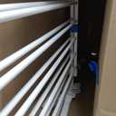 Babelio Removable & No Bottom Bar Baby Gate, 29-43" Hardware Mounted (Drill Needed)| Wide Walk-Thru| Auto-Close Safety Dog/Pet Gate for Stairs & Doorways (White, 29-43" W, 30" H)