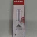 innhom Electric Salt Grinder Pepper Grinder Battery Operated Stainless Steel Pepper Mill Automatic Salt and Pepper Grinder with Adjustable Coarseness, 1 Pack