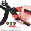 TICONN Leather Hole Punch Tool Set, Heavy Duty Multi-Size Hole Puncher Tool for Belts, Watch Bands, Plastic, Fabric
