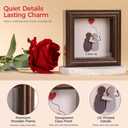 Anniversary Shadow Box Frame Gift for Him Her - Aniversario Gifts for Men, Women & Couples - Romantic Valentines Day Wedding Birthday (Brown)