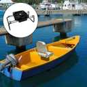 Metal Boat Seat Clamp with Swivel, Adjusts from 7.5 inches to 20 inches, Stainless Steel Stand Mounting Kit Bracket Bench Hardware
