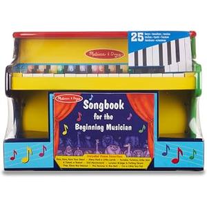 Melissa & Doug Learn-to-Play Piano (Musical Instruments, Solid Wood Construction, 25 Keys and 2 Full Octaves, 29.21 cm H x 24.13 cm W x 40.64 cm L)