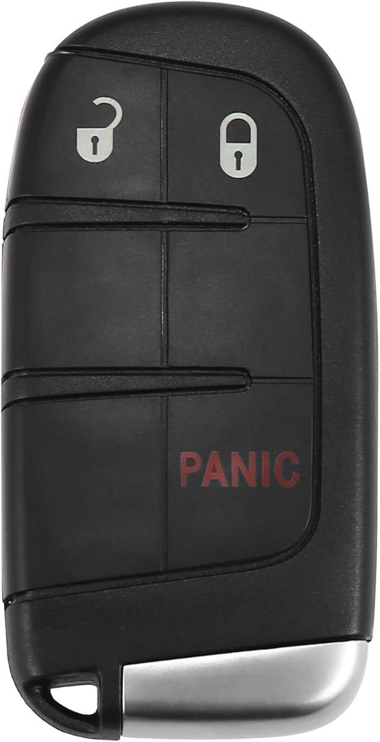 X AUTOHAUX Replacement Keyless Entry Remote Car Key Fob M3N40821302 433MHz 46 Chip for Jeep Grand Cherokee 2014-2022 for Dodge Durango 2014-2022 3 Buttons with Door Key