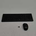 Wireless Keyboard and Mouse Combo for Windows, 2.4G Full-Sized External Cordless Computer Keyboard Mouse Combo for Laptop PC Desktop Chrome Mac, Number Pad 1600 DPI Silent Mouse USB Receiver (Black)