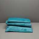 Clara Clark 3 Piece Bathroom Rugs Bath Mat Set, Velvet Memory Foam Bath Mats for Bathroom - Non-Slip, PVC Backing Bath Rugs, Washable - Dries Quickly, Teal
