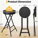 TAVR Folding Stool，26.4 Inch Collapsible Stool with Safety Lock, 1 Pcs, 26.4" with Cushioned