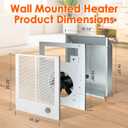 198 High Capacity Wall Heater, 4000/2000 Watts 240 Vac,With adjustable thermostat, suitable for warehouses, offices, entrance passages, halls