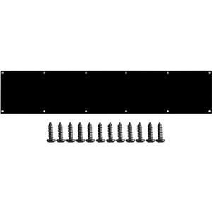 Door Metal Kick Plate 6x34 inches Aluminum Decorative Plates Protector for Doors, 18 Ga Thickness 6"x 34" (Black)