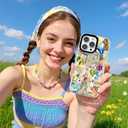 for iPhone 13 & iPhone 14 Case [Military-Grade Drop Protection/Luxurious Soft TPU Protective/Camera Protection/for Women & Girls]-Vibrant Sicilian Mediterranean Collage Art (YellowSun)