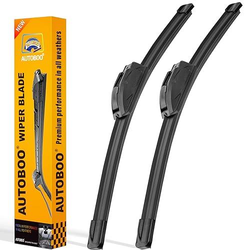 AUTOBOO 24" and 17" Windshield Wipers Blades (Pack Of 2),OEM Quality Premium All-Seasons Wiper blades,Stable and Quiet Armor wiper blades