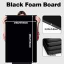 24" x 36" Foam Board 4 Pack, 0.23" Thickness Black Poster Board, Acid Free, Double Sided, Rigid, Sign Board for Mounting, Crafts, Modelling, Art, Display, School Projects