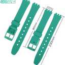 Replacement 12mm Waterproof Silicone Rubber Watch Strap Watch Band for Swatch