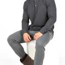 Men's Warm Up House Boots, Thick Fuzzy Sherpa Fleece Winter Moccasin Socks Non-slip Soles, Cozy Soft Comfy Indoor Shoes Rubber Grippers (14-15)