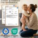 AEOCOO 50x50 Playpen Mat 1.3" Thick Memory Foam Baby Play Mats for Infants Floor Crawling, Toddlers Tummy Time, CloudSoft Velvet Non Slip Cushion, Play Pen, Living Room, Playroom, Tatami Style, Grey