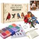 Kanroadi 3D Beaded Animal Kit,Beaded Animal Kit,Cute Animal Beading Craft Set,Handmade Bead Art Mosaic Kit,Stress Relief Creative DIY Decoration Gifts for Beginner (Birds)