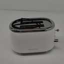 Mueller Retro Toaster 2 Slice with 7 Browning Levels and 3 Functions: Reheat, Defrost & Cancel, Stainless Steel Features, Removable Crumb Tray, Under Base Cord Storage, White
