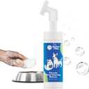 My Pet & Me Pet Bowl Cleaner Mousse, Enzyme Foaming Dog & Cat Bowl Cleaner with Built-in Brush, Rinse-Clean Pet Safe Formula for Water Fountains & Toys