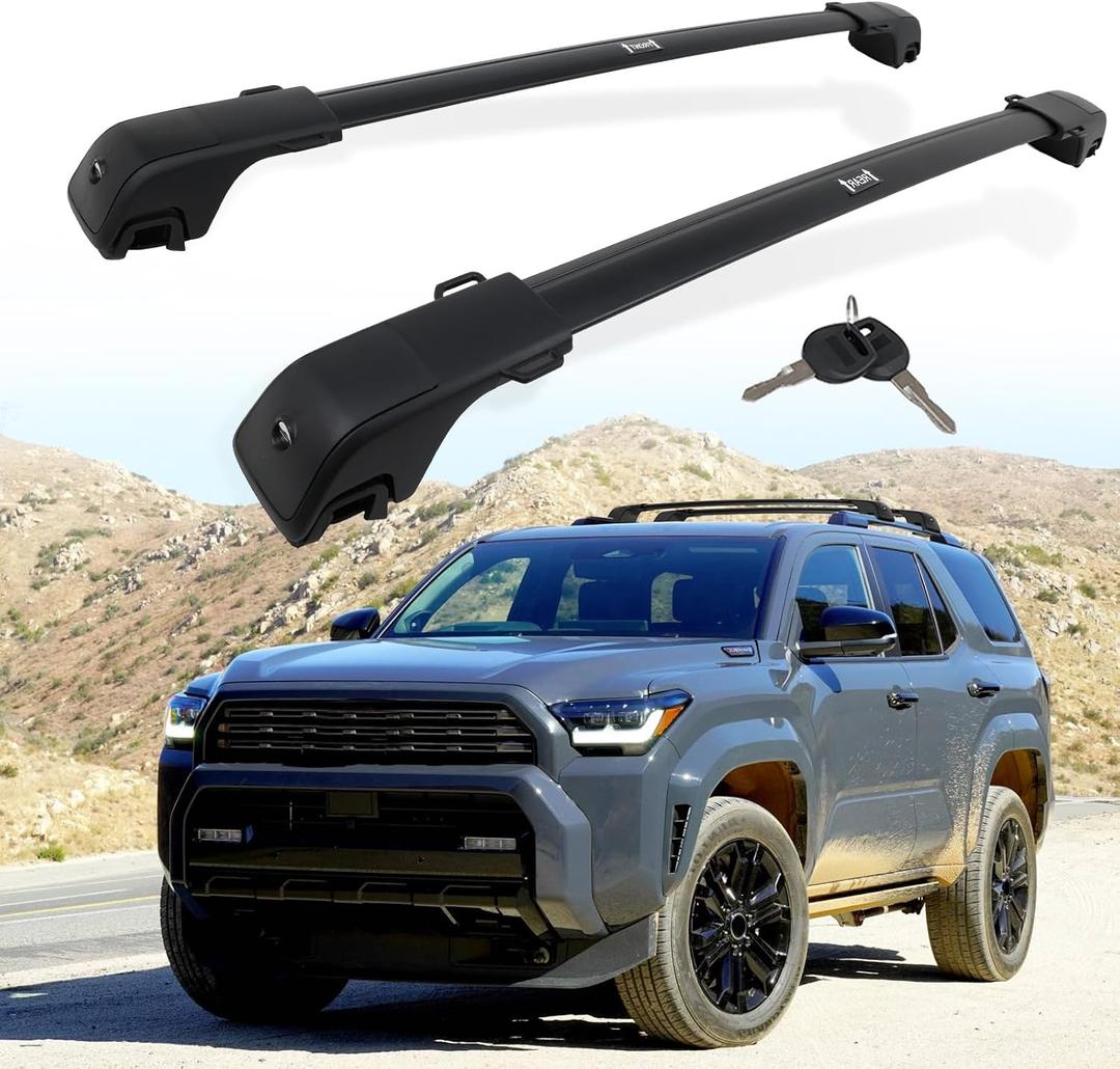 330LBS Lockable Cross Bars Roof Rack Fit for 2025 2026 Toyota 4Runner Aluminum Crossbars Cargo Bar Luggage Baggage Carrier Rooftop Accessories, for Storage Bag Kayak Snowboard Canoe Bike