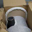 TRIXIE Pilar Cat Scratching Post 39.4 Inch - with Durable Sisal Rope (Gray) and Condo, Two Platforms, Top Platform with Backrest & Dangling Cat Toy - in Gray