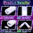 Liliful 100 Pcs LED Foam Sticks Bulk White Light up Sticks Flashing Glow Baton Wands Themed Party Set, Glow in the Dark Party Supplies for Wedding, Raves,Concert,Birthday,Sporting Events