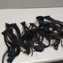 Moresoo Black Tape in Hair Extensions Real Human Hair 7Pcs Jet Black Hair Extensions Tape in 10 Inch Short Glue in Extensions Human Hair 30G Straight Hair Color #1