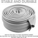 Garage Door Seals Bottom Rubber with Pre-drilled Aluminum Track Retainer Base Kit,Heavy-Duty U Shape + O Ring Combination Weather Stripping Sesl Kit for Garage Door (Grey, 10Ft)