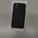 for iPhone 15, iPhone 14, iPhone 13 Wallet Case with Card Holder(4-5 Cards), Slide Camera Cover, Military Drop & RFID Protection, Heavy Duty Women Men Phone Case for iPhone 15/14/13, Black