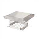 Shelter 9" x 9" Single Flue Bolt-On Chimney Cap, Fully Assembled, Stainless Steel