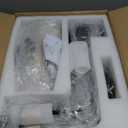 31.5" Dining Room Chandelier with Shades, Modern 6 Light Pendant Lights Kitchen Island Gold and Black Chandelier Light Fixture with Linen Fabric Shades for Living Room Foyer Kitchen Entryway Bedroom