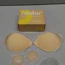 Niidor Adhesive Bra Strapless Ultra Sticky Invisible Push up Silicone Bra Multiple Colors Sizes Reusable for Backless Dress B