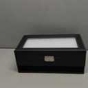 Songmics Leather 12 Mens Watch Box with Jewelry Display Drawer Lockable Watch Case Organizer UJWB012 (Black + Gray)