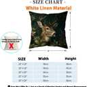 Vintage Christmas Set of 2 Deer Throw Pillow Covers 20x20Inch Dark Forest Retro Elk Art Animals Double Sided Print Winter Xmas Mistletoe Decor Cushion Cases for Sofa Couch (Wl-dp-wc-dark)