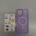 Magnetic Clear Case for iPhone 16 Pro Max, Black Frame with Ring Holder