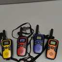 Wishouse Walkie Talkies for Adults Long Range-Rechargeable 4 Pack 2 Way Radios, Hiking Accessories Camping Gear Xmas Birthday Gift for Kids Family with Lamp,SOS Siren,NOAA Weather Alert,Easy to Use (Red Blue Orange Yellow)