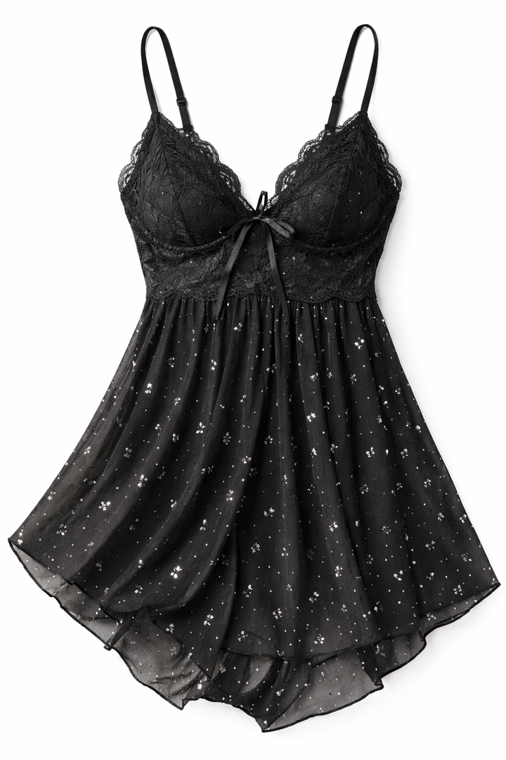 Avidlove Women Lingerie Lace Babydoll Mesh Nightgown Chemise Boudoir Nighty Sleepwear,S