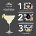 Bartesian Professional Cocktail Machine and Margarita Maker - High Capacity Bar Cocktail Mixer with 5 Premium Glass Bottles for Parties and Entertaining - Push-Button Technology and Easy Clean Design