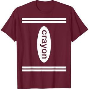 Crayon Halloween Costume, Dark Color Crayon Box Lover T-Shirt, L