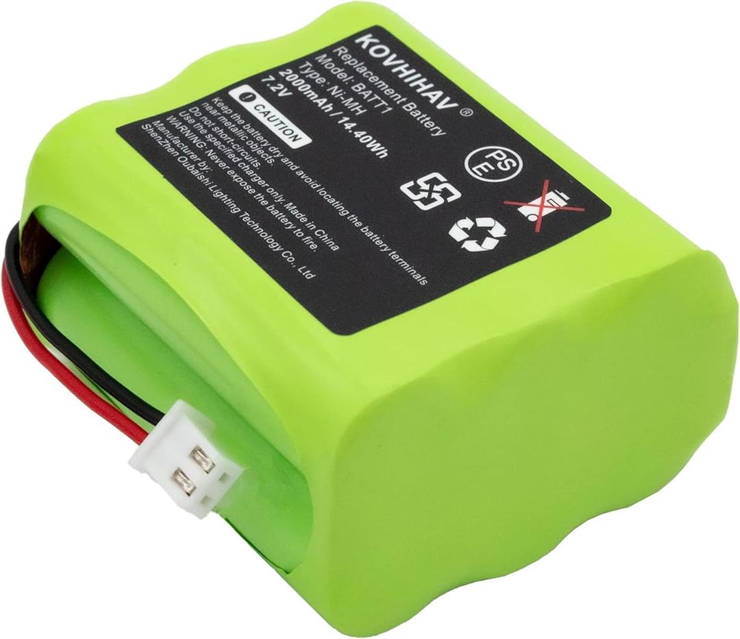 Updated BATT1 7.2v 2000mah ni-mh Battery Pack Control Panel Security System Alarm Battery for BATT1X BATT2X 6MR2000AAY4Z 10-000009-001 10-000013-001 PERS-4200