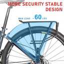 Rear Bike Rack - Bike Cargo Rack for Disc Brake/Non-Disc Brake Mount - Large Capacity Bicycle Pannier Rack, Height Adjustable for 26"-29" Frames (Width)