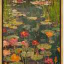 Afternoon Visit Framed Impressionism 1 Piece Canvas Wall Art/Monet And Van Gogh Inspired Art, 17.5" x 21.5", Gold Frame